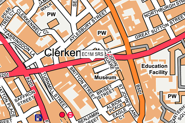 EC1M 5RS map - OS OpenMap – Local (Ordnance Survey)