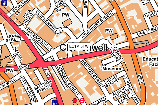 EC1M 5TW map - OS OpenMap – Local (Ordnance Survey)