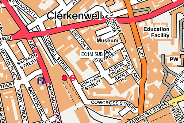 EC1M 5UB map - OS OpenMap – Local (Ordnance Survey)