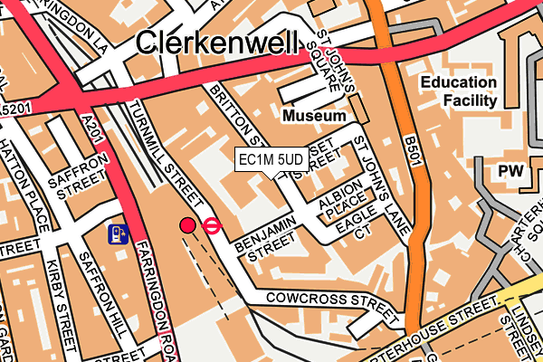 EC1M 5UD map - OS OpenMap – Local (Ordnance Survey)