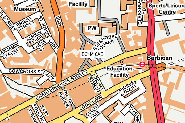 EC1M 6AE map - OS OpenMap – Local (Ordnance Survey)