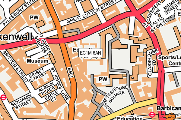 EC1M 6AN map - OS OpenMap – Local (Ordnance Survey)
