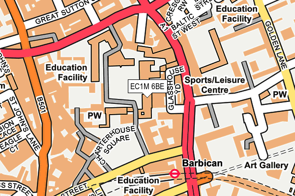 EC1M 6BE map - OS OpenMap – Local (Ordnance Survey)