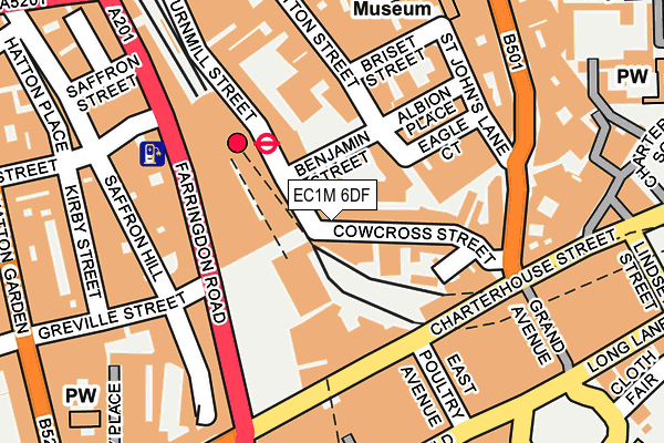 EC1M 6DF map - OS OpenMap – Local (Ordnance Survey)