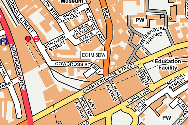 EC1M 6DW map - OS OpenMap – Local (Ordnance Survey)