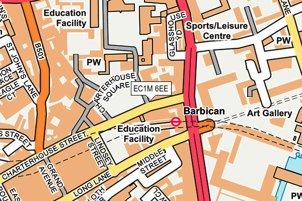 Map of AMG (BRIGHOUSE) LIMITED at local scale