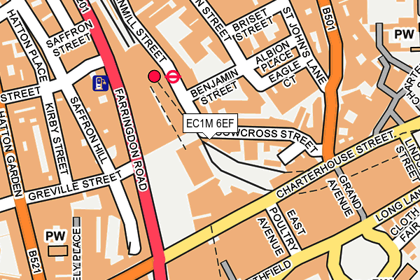 EC1M 6EF map - OS OpenMap – Local (Ordnance Survey)