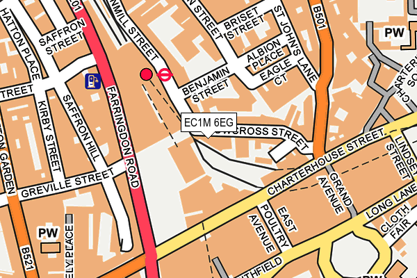 EC1M 6EG map - OS OpenMap – Local (Ordnance Survey)