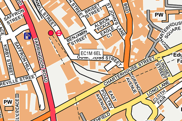 EC1M 6EL map - OS OpenMap – Local (Ordnance Survey)