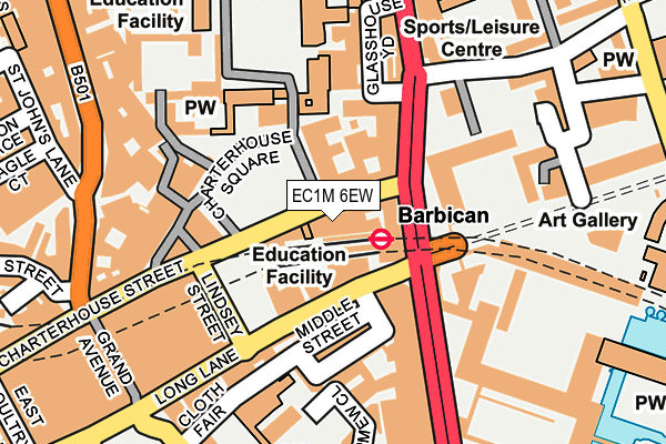 EC1M 6EW map - OS OpenMap – Local (Ordnance Survey)