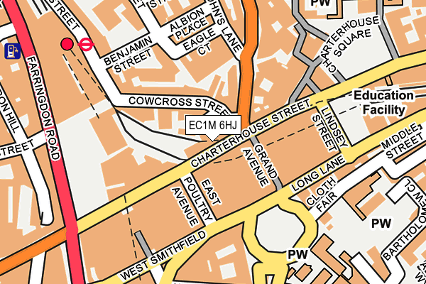 EC1M 6HJ map - OS OpenMap – Local (Ordnance Survey)