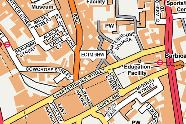 EC1M 6HW map - OS OpenMap – Local (Ordnance Survey)