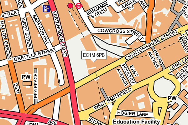 EC1M 6PB map - OS OpenMap – Local (Ordnance Survey)