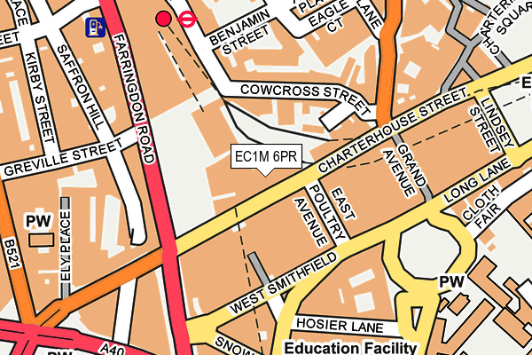 EC1M 6PR map - OS OpenMap – Local (Ordnance Survey)