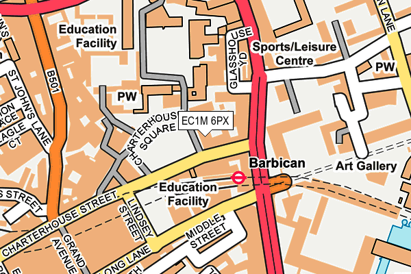 EC1M 6PX map - OS OpenMap – Local (Ordnance Survey)