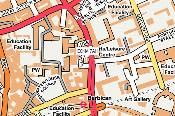 EC1M 7AH map - OS OpenMap – Local (Ordnance Survey)