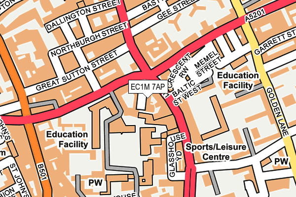 EC1M 7AP map - OS OpenMap – Local (Ordnance Survey)