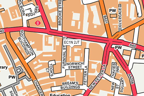EC1N 2JT map - OS OpenMap – Local (Ordnance Survey)