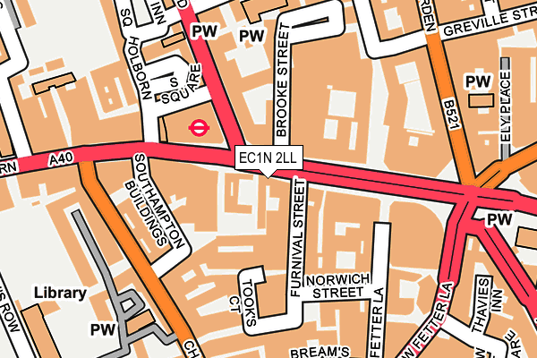 EC1N 2LL map - OS OpenMap – Local (Ordnance Survey)