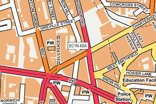 EC1N 6SA map - OS OpenMap – Local (Ordnance Survey)