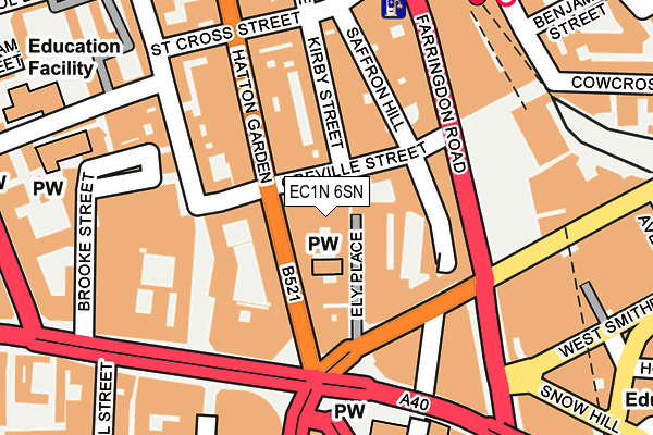 EC1N 6SN map - OS OpenMap – Local (Ordnance Survey)