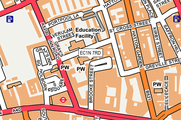 EC1N 7RD map - OS OpenMap – Local (Ordnance Survey)