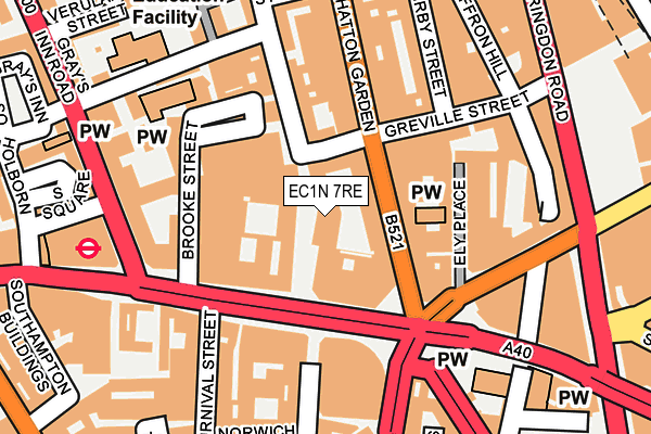EC1N 7RE map - OS OpenMap – Local (Ordnance Survey)