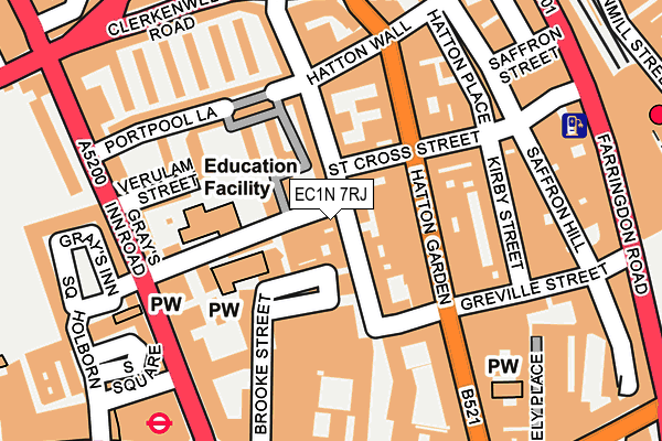 EC1N 7RJ map - OS OpenMap – Local (Ordnance Survey)