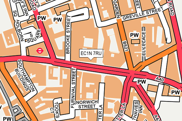 EC1N 7RU map - OS OpenMap – Local (Ordnance Survey)