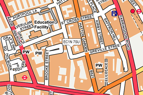 EC1N 7SU map - OS OpenMap – Local (Ordnance Survey)