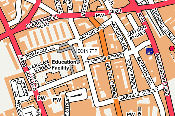 EC1N 7TP map - OS OpenMap – Local (Ordnance Survey)