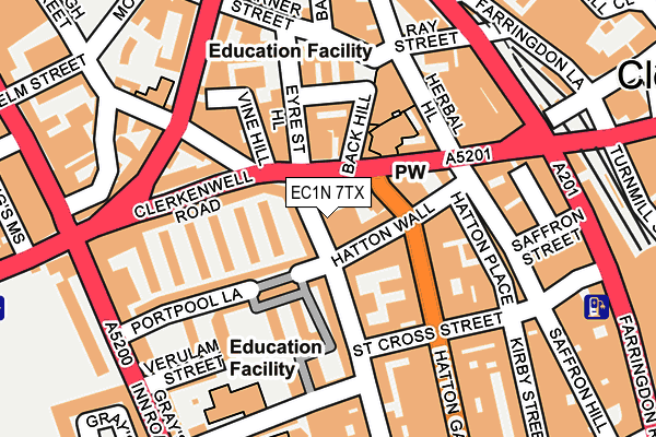 EC1N 7TX map - OS OpenMap – Local (Ordnance Survey)