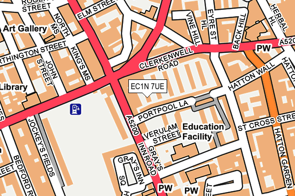 EC1N 7UE map - OS OpenMap – Local (Ordnance Survey)
