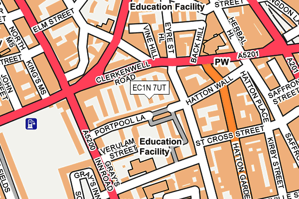 EC1N 7UT map - OS OpenMap – Local (Ordnance Survey)