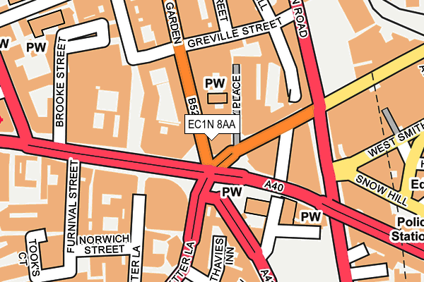 EC1N 8AA map - OS OpenMap – Local (Ordnance Survey)