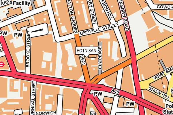 EC1N 8AN map - OS OpenMap – Local (Ordnance Survey)