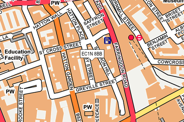 EC1N 8BB map - OS OpenMap – Local (Ordnance Survey)
