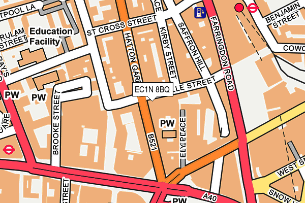 EC1N 8BQ map - OS OpenMap – Local (Ordnance Survey)