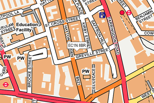 EC1N 8BR map - OS OpenMap – Local (Ordnance Survey)