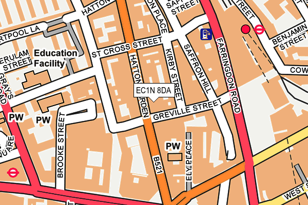 EC1N 8DA map - OS OpenMap – Local (Ordnance Survey)