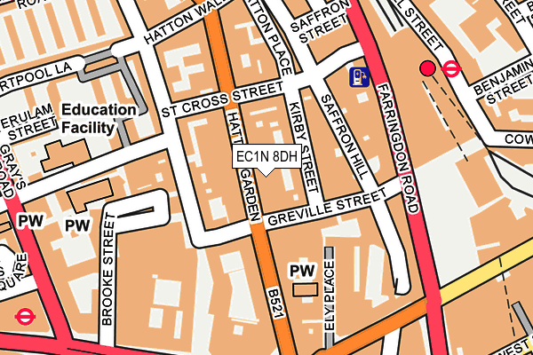 EC1N 8DH map - OS OpenMap – Local (Ordnance Survey)