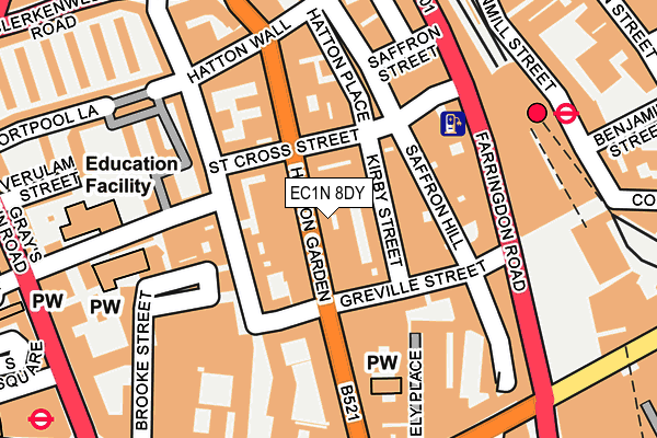 EC1N 8DY map - OS OpenMap – Local (Ordnance Survey)