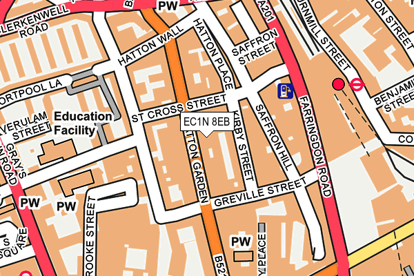 EC1N 8EB map - OS OpenMap – Local (Ordnance Survey)