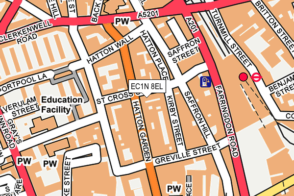 EC1N 8EL map - OS OpenMap – Local (Ordnance Survey)