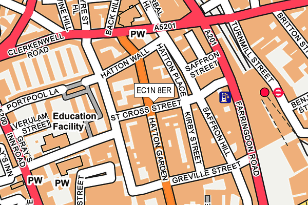 EC1N 8ER map - OS OpenMap – Local (Ordnance Survey)