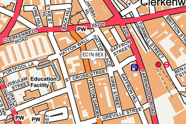 EC1N 8EX map - OS OpenMap – Local (Ordnance Survey)