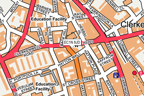 Map of FIFTY FOUR HATTON GARDEN LIMITED at local scale