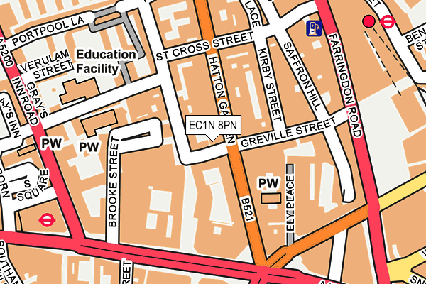 EC1N 8PN map - OS OpenMap – Local (Ordnance Survey)