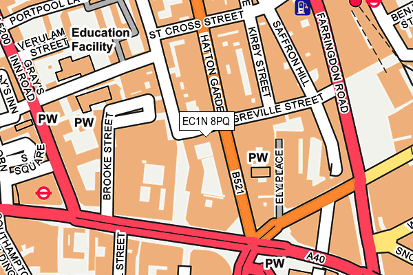 EC1N 8PQ map - OS OpenMap – Local (Ordnance Survey)