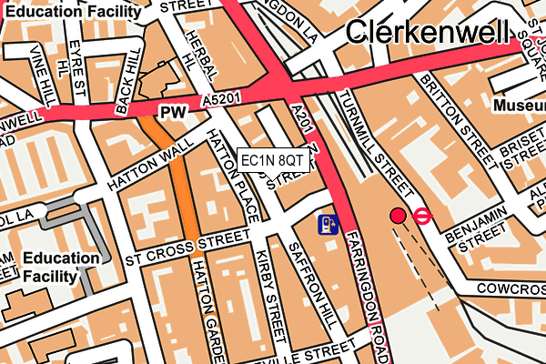 EC1N 8QT map - OS OpenMap – Local (Ordnance Survey)